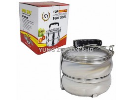 (DRUM SHAPE) 18CM TWO-LAYER STAINLESS STEEL DRUM SHAPE LUNCH BOX(XY)